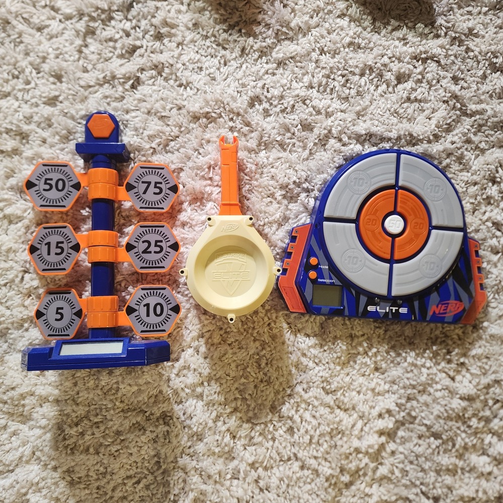 Nerf Elite Target Lot Auto Scoring Digital Reset Dart Practice Game Toy‎